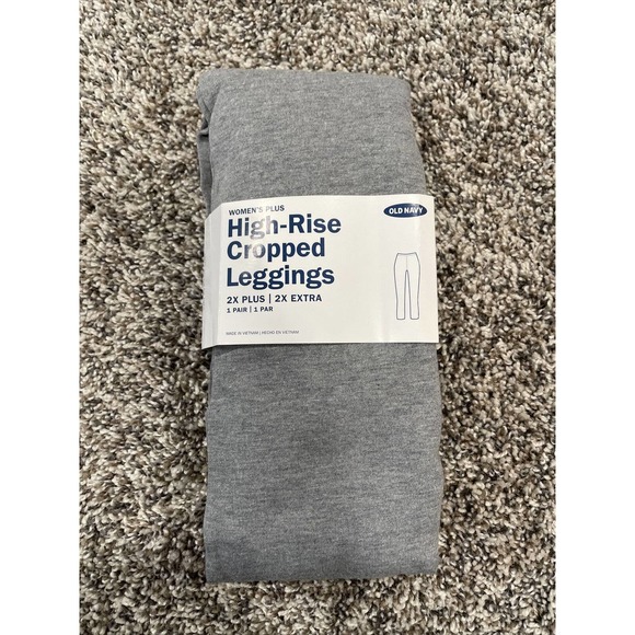 Old Navy Women's High Rise Cropped Leggings Pant Size 2X Plus Grey C3 - Picture 1 of 3